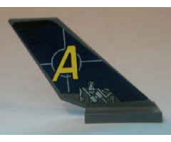 Tail Shuttle with Agents Logo and Mechanical Pattern on Both Sides (Stickers) - Set 8637