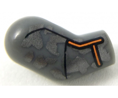Arm, Right with Silver Camo, Orange Stripes Pattern