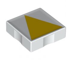 Duplo, Tile 2 x 2 with Shape Yellow Isosceles Triangle Pattern