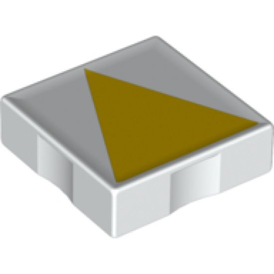 Duplo, Tile 2 x 2 with Shape Yellow Isosceles Triangle Pattern
