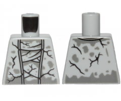 Torso Stone Robe with Cracks and Dark Bluish Gray Spots Pattern