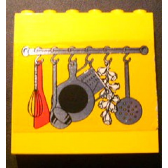 Brick 1 x 6 x 5 with Kitchen Rack Pattern (Sticker) - Set 232