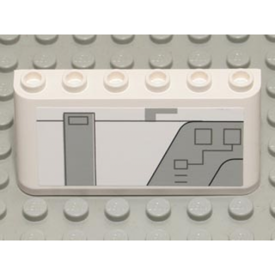 Windscreen 2 x 6 x 2 with SW Gunship Panel Pattern Upper Right (Sticker) - Set 7163