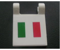 Flag 2 x 2 Square with Italian Flag Pattern (Sticker) - Set 8672
