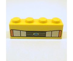 Brick 1 x 4 with Car Headlights and Blue Oval Pattern