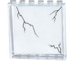 Panel 1 x 6 x 5 with Black Cracks Pattern (Sticker) - Set 75919