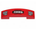 Slope, Curved 4 x 1 Double with Headlights and 'AW-281 EF' Pattern (Sticker) - Set 30191