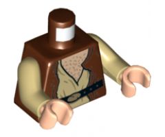 Torso SW Vest with Black Belt, Tan Shirt and Hairy Chest Pattern (Cornelius Evazan) / Tan Arms / Light Nougat Hands