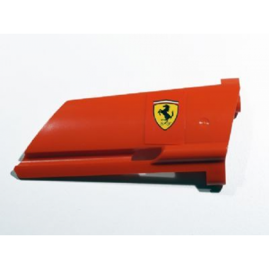 Technic, Panel Fairing #20 Large Long, Small Hole, Side A with Ferrari Logo Pattern (Sticker) - Set 8674