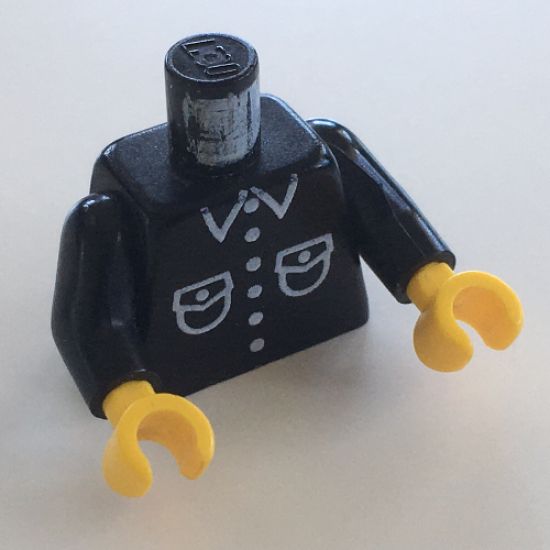 Torso Patch Pocket Shirt Pattern / Black Arms / Yellow Hands