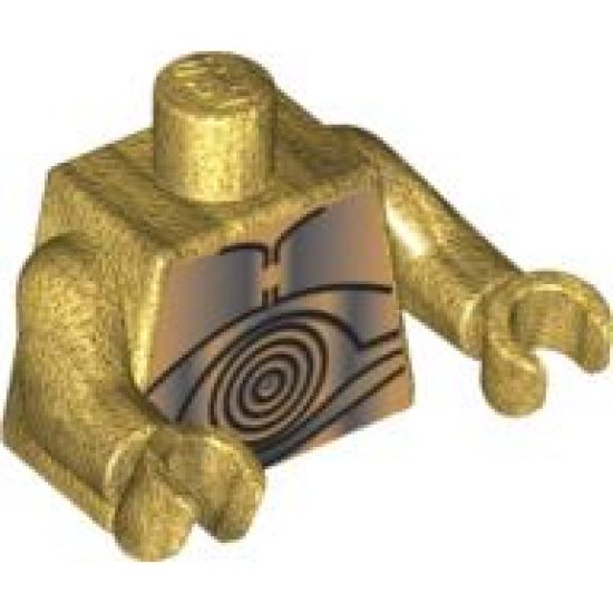 Torso SW C-3PO Pattern / Pearl Gold Arms / Pearl Gold Hands