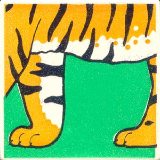 Duplo, Tile 2 x 2 x 1 with Tiger Mosaic Picture 17 Pattern (Set 1079)