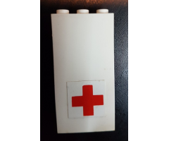 Brick 1 x 3 x 5 with Red Cross Pattern (Sticker) - Set 231-1