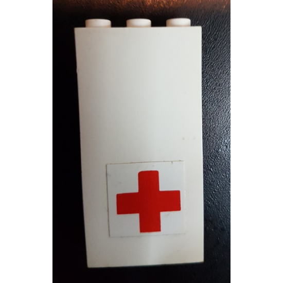 Brick 1 x 3 x 5 with Red Cross Pattern (Sticker) - Set 231-1