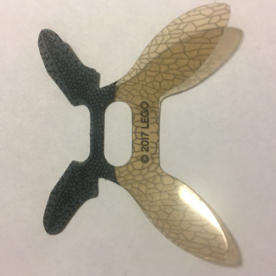 Minifigure, Body Wear Wings Parademon Collapsed with Center Opening and Webbed Pattern