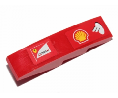 Slope, Curved 4 x 1 with Shell and Scuderia Ferrari Logos Pattern Model Left Side (Stickers) - Set 30190