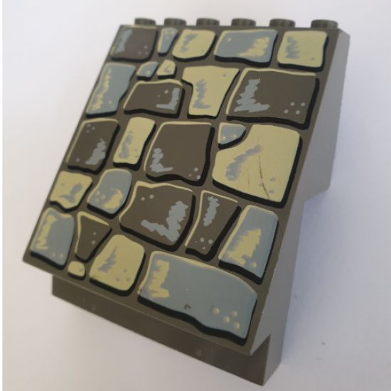 Panel 4 x 6 x 6 Sloped with Multicolored Rock Pattern