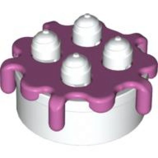 Duplo, Food & Drink Cake with Dark Pink Frosting