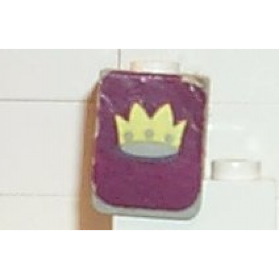 Minifigure, Body Wear Vest with Crown on Dark Purple Background Pattern (Stickers) - Set 375-2