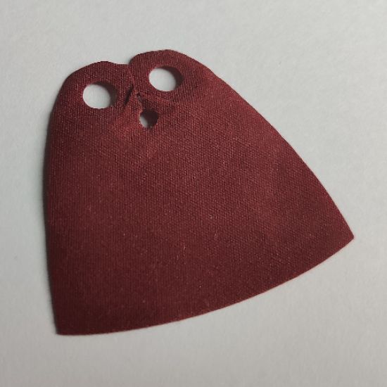 Minifigure, Body Wear Cape Cloth, Short - Shiny Spongy Stretchable Fabric - Height 3.7 cm