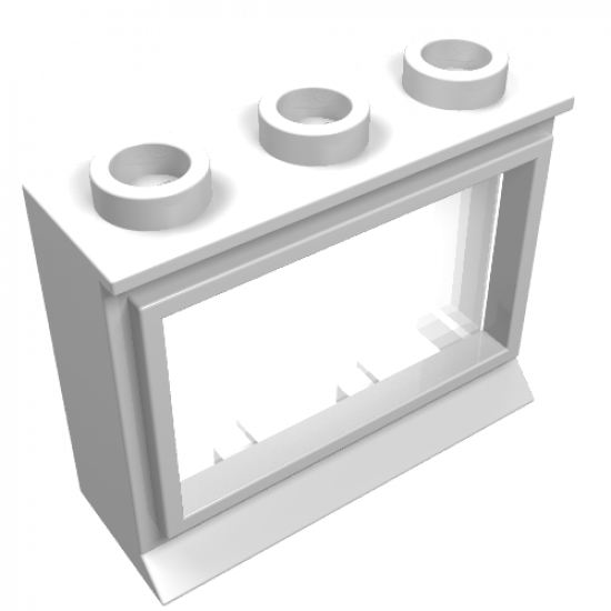 Window 1 x 3 x 2 with Extended Lip, with Glass