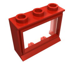Window 1 x 3 x 2 with Extended Lip, with Glass