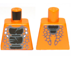 Torso Ninjago Snake with Black Scales Pattern (Snike)