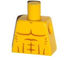 Torso Bare Chest with Muscles Outline, No Clavicles Pattern