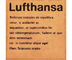Tile 2 x 2 with Lufthansa Latin Text Pattern (Sticker) - Set 1561