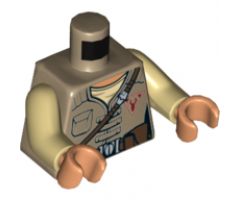 Torso Female Jacket with Brown Diagonal Belt and Red Freemaker Logo Pattern (SW Kordi) / Tan Arms / Nougat Hands