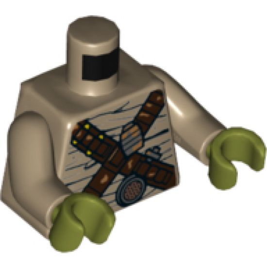 Torso SW Desert Wrapping with Crossed Utility Belts Pattern (Teedo) / Dark Tan Arms / Olive Green Hands