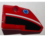 Technic, Panel Fairing # 1 Small Smooth Short, Side A with EMT Star of Life Pattern (Sticker) - Set 8068