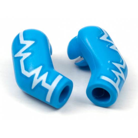 Arm, (Matching Left and Right) Pair with White Zigzag Pattern
