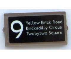 Glass for Window 1 x 2 x 3 with '9', 'Yellow Brick Road', 'Brickadilly Circus' and 'Twobytwo Square' Pattern (Sticker) - Set 10258