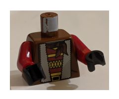 Torso Adventurers Orient Jacket Fur Lining, Striped Shirt, Bandana Pattern / Dark Red Arms / Black Hands