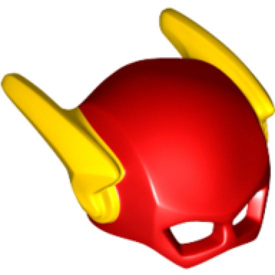 Minifigure, Headgear Mask The Flash with Yellow Wings Pattern