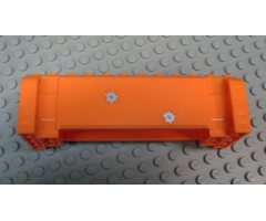 Crane Section 4 x 12 x 3 with 8 Pin Holes with 2 Bullet Holes Pattern (Stickers) - Set 7709