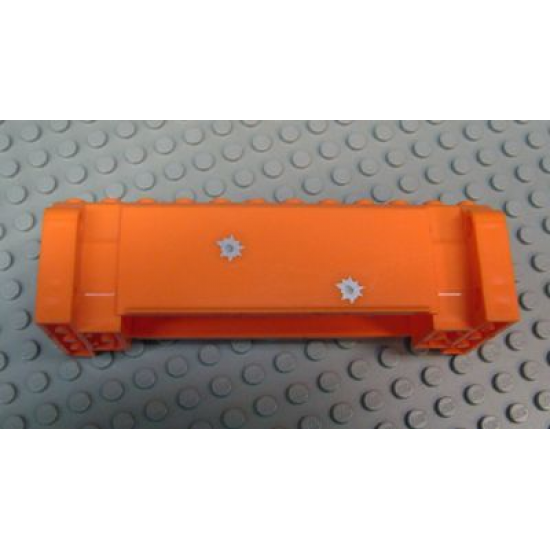 Crane Section 4 x 12 x 3 with 8 Pin Holes with 2 Bullet Holes Pattern (Stickers) - Set 7709