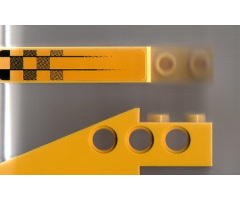 Technic Slope Long with Fading Checkered Stripes Pattern Right (Sticker) - Set 8445