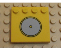Tile, Modified 4 x 4 with Studs on Edge with Single Burner Range Pattern (Sticker) - Set 5848