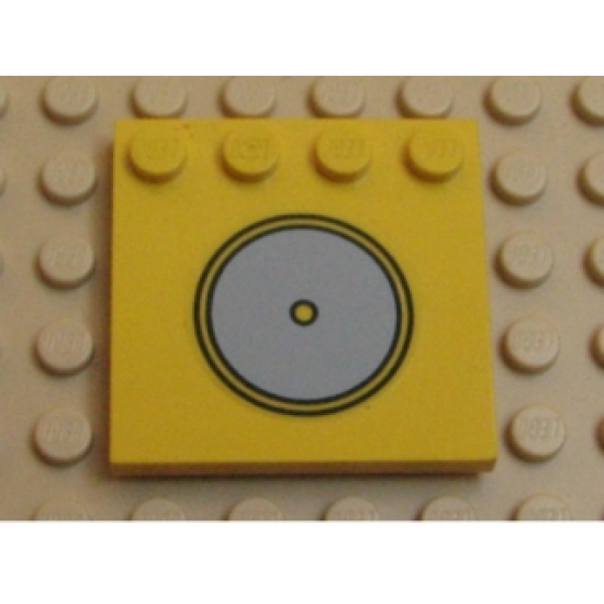 Tile, Modified 4 x 4 with Studs on Edge with Single Burner Range Pattern (Sticker) - Set 5848