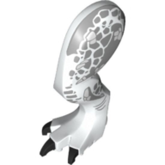 Animal, Body Part Dinosaur Leg Large (Rear) Tyrannosaurus rex with Pin, Black Claws and Light Bluish Gray Scales Pattern - Left
