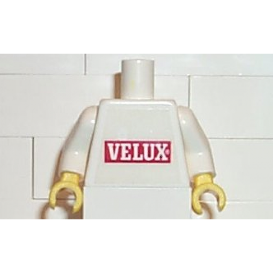 Torso Velux Pattern (Sticker) / White Arms / Yellow Hands