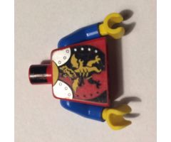 Torso Castle Dragon Knights Dragon Standing Pattern / Blue Arms / Yellow Hands