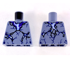 Torso Dark Purple Cracks Pattern