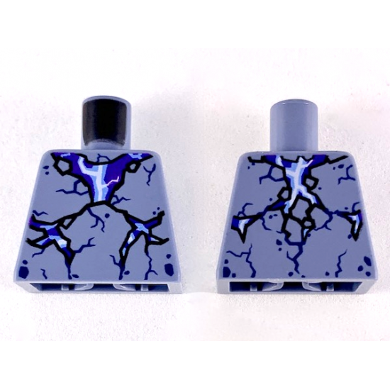 Torso Dark Purple Cracks Pattern