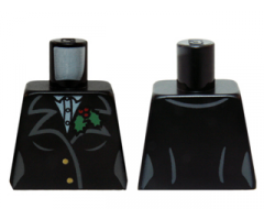 Torso Female Jacket with Lapels, Gold Buttons and Holly Lapel Pin Pattern