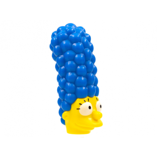 Minifigure, Head, Modified Simpsons Marge Simpson - Eyes Wide Pattern