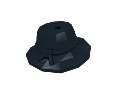 Minifigure, Headgear Hat, Wide Brim Down with Knotted Band