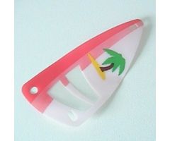 Plastic Triangle 6 x 12 Sail with Palm Tree Pattern